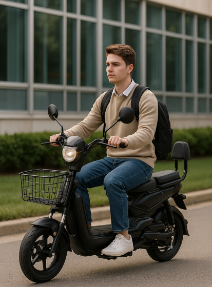 20251031_2003_Student Riding Scooter_remix_01k8xtbzzqf439rkjn4nzyg503